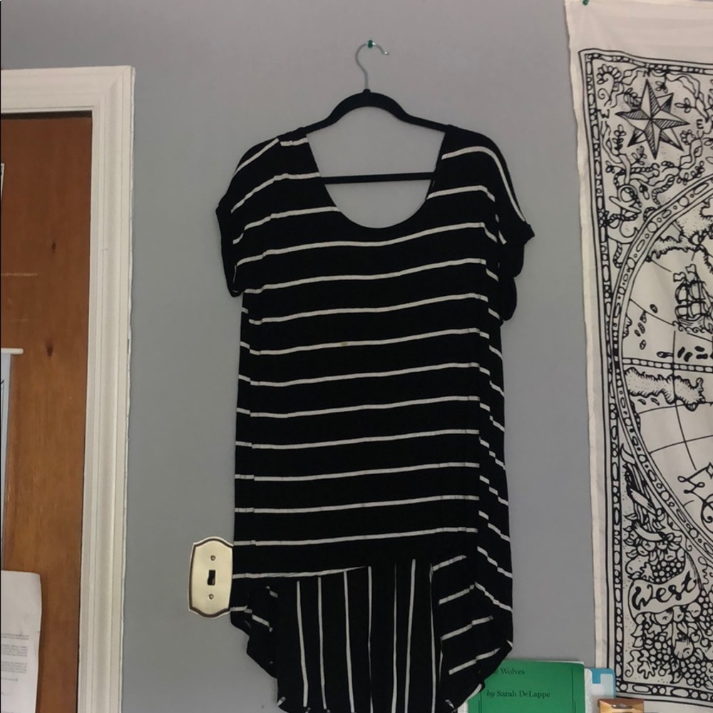 Black and white striped T shirt